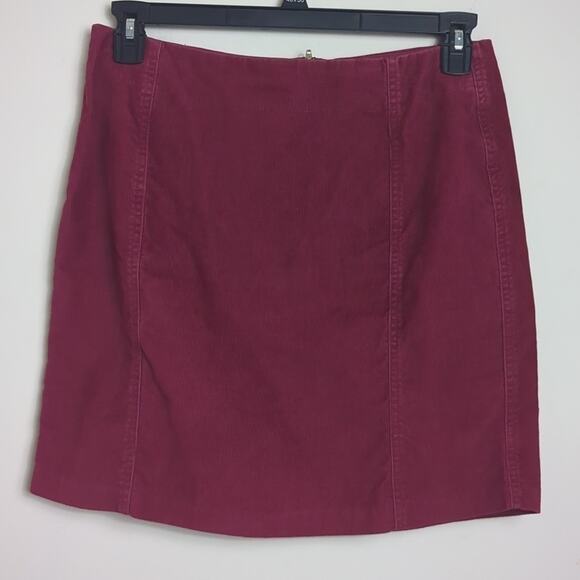 Garnet Hill Corduroy Mini A-line Skirt - Picture 1 of 7